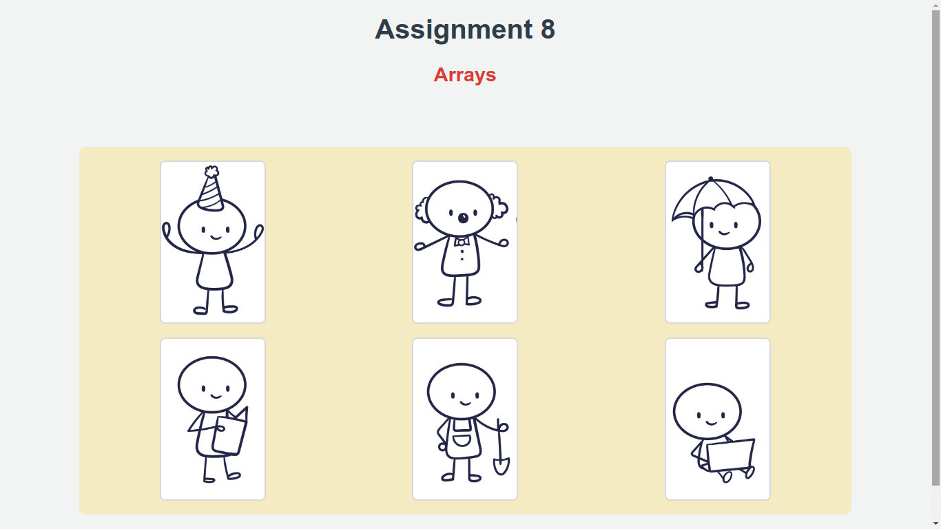 Screenshot of Assignment 8